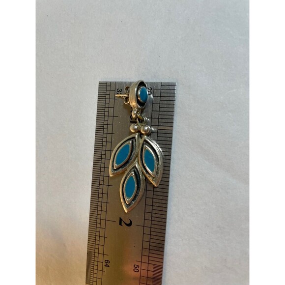 Vintage 1960s St. Labre Indian School Silver & Turquoise Pierced Earrings READ - Picture 5 of 6